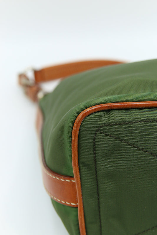 Borsa a tracolla Prada nylon color oliva