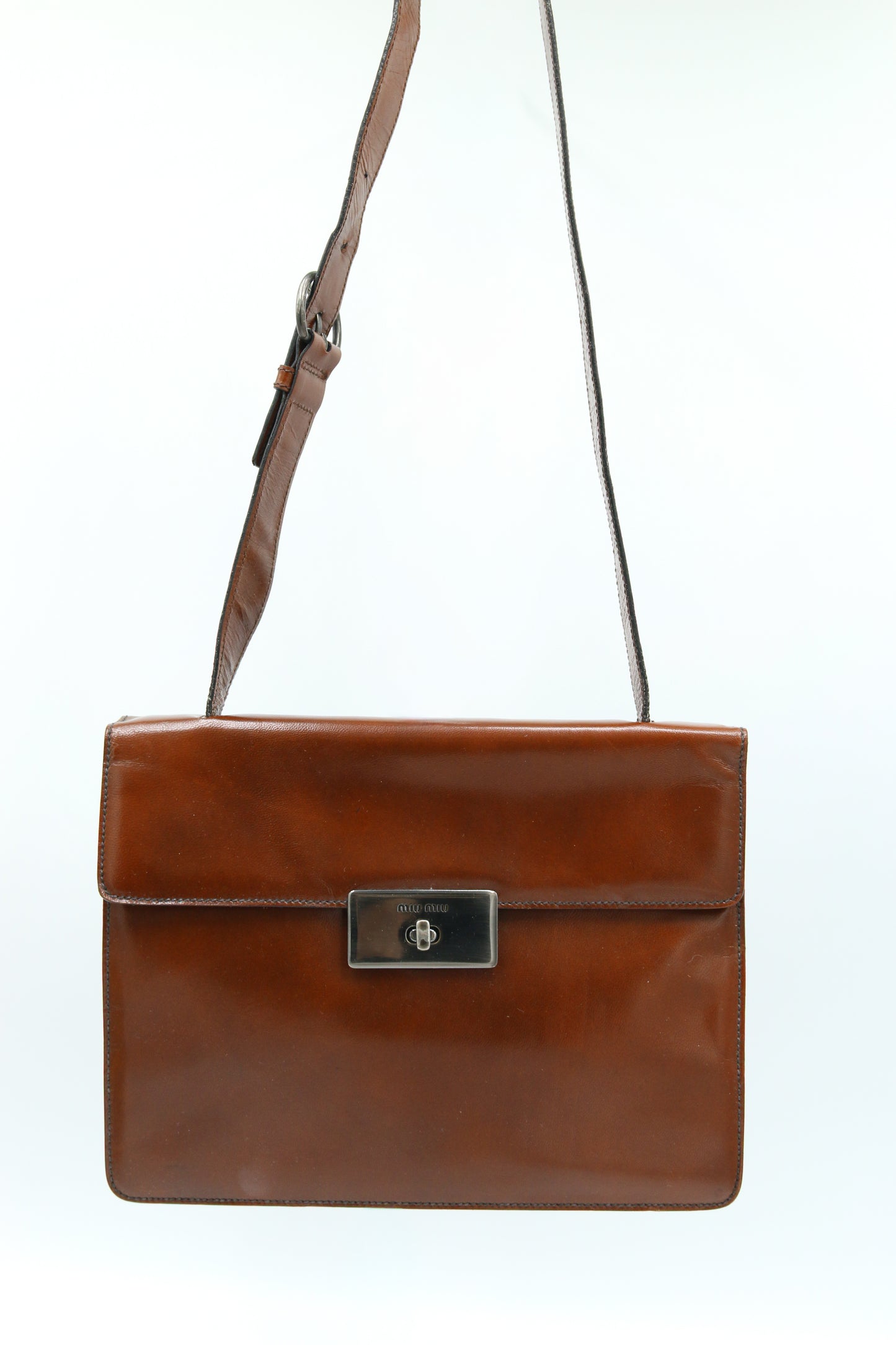 Miu Miu Messenger Cognac Leather