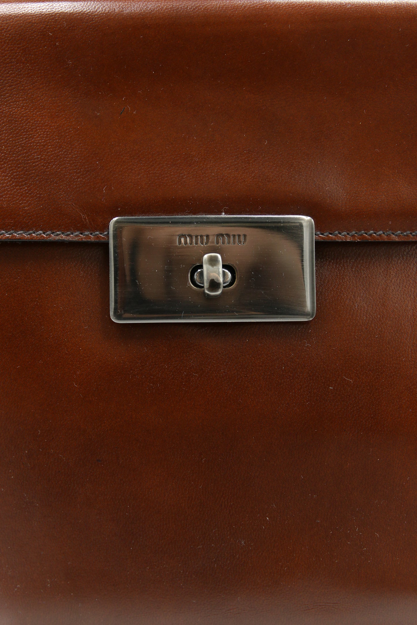 Miu Miu Messenger Cognac Leather