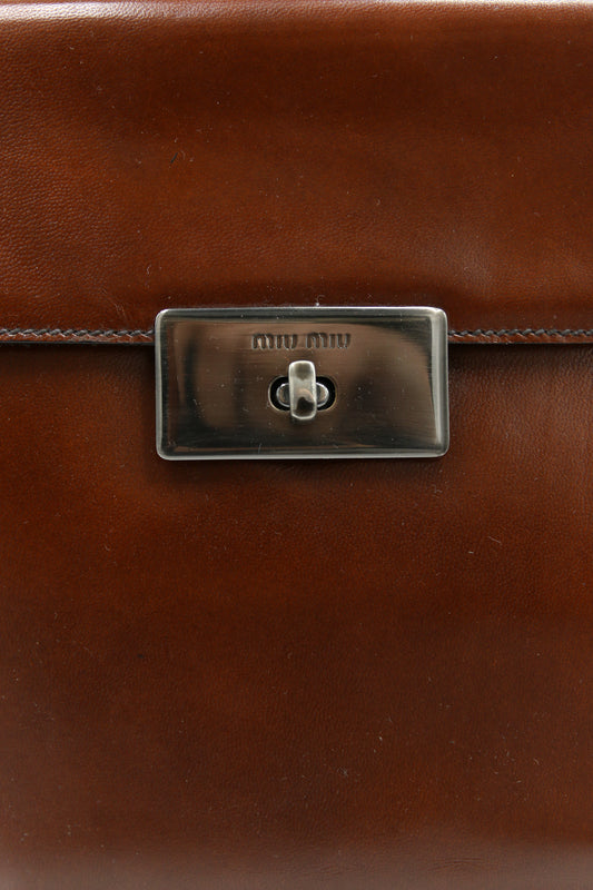 Miu Miu Messenger Cognac Leather