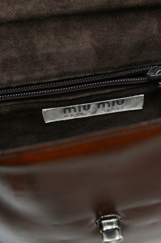 Miu Miu Messenger Cognac Leather