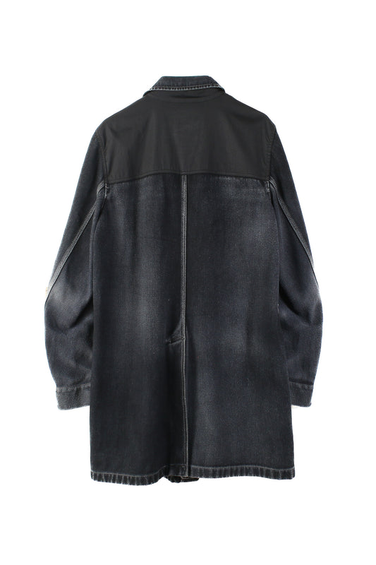 Prada Black Washed Wool Coat