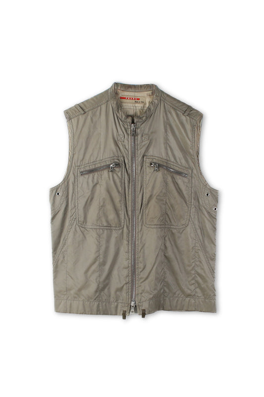 Gilet tecnico in nylon Prada Linea Rossa 