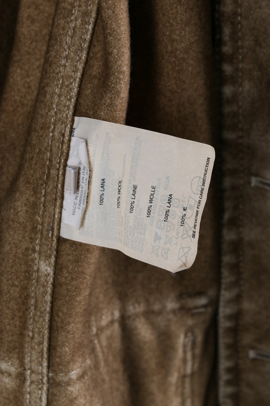 Cappotto Prada Linea Rossa in lana beige