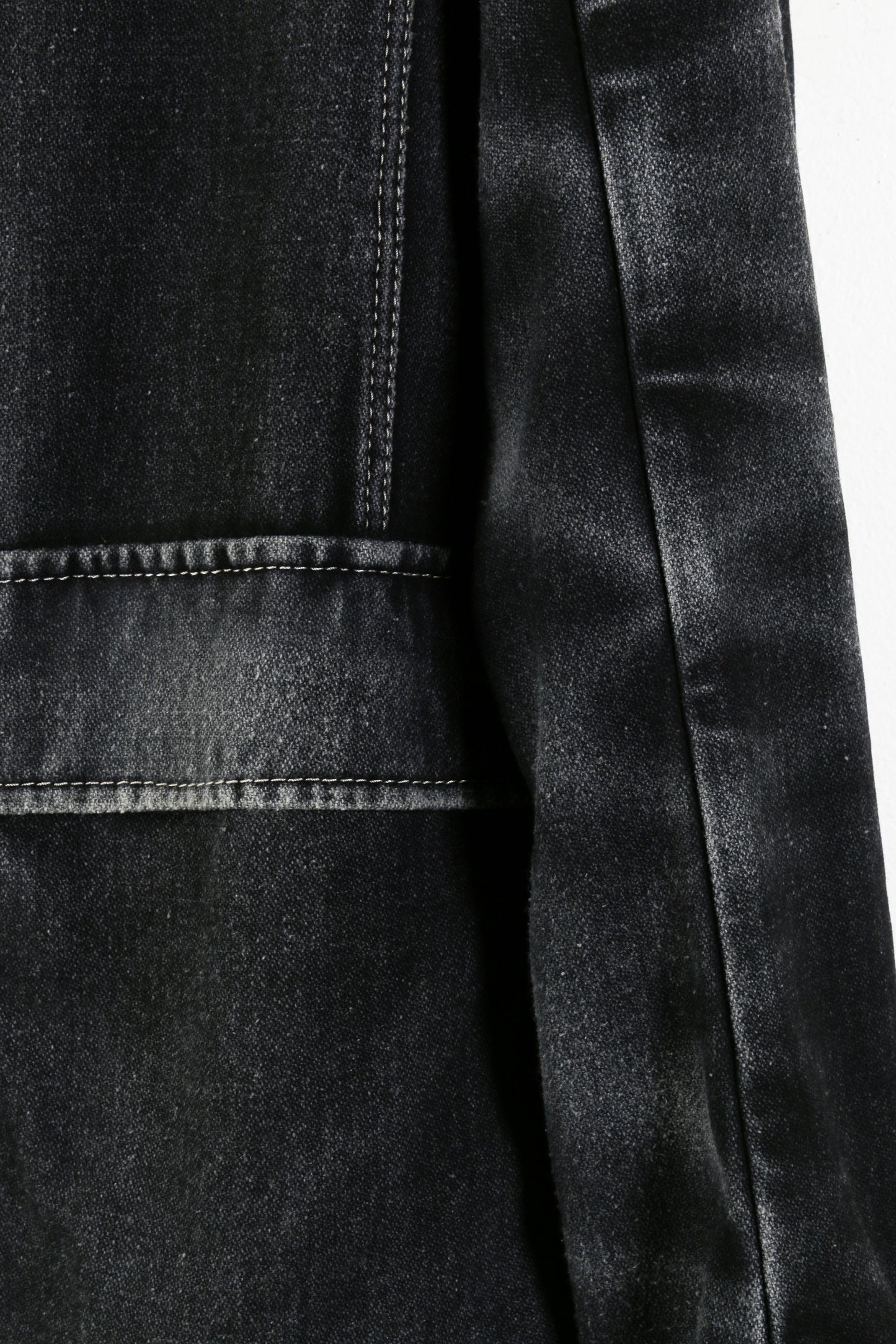 Prada Black Washed Wool Coat