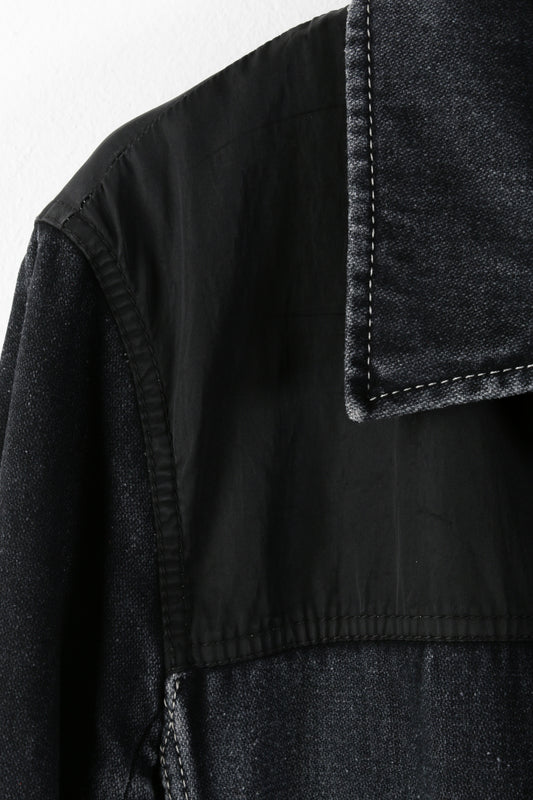 Prada Black Washed Wool Coat