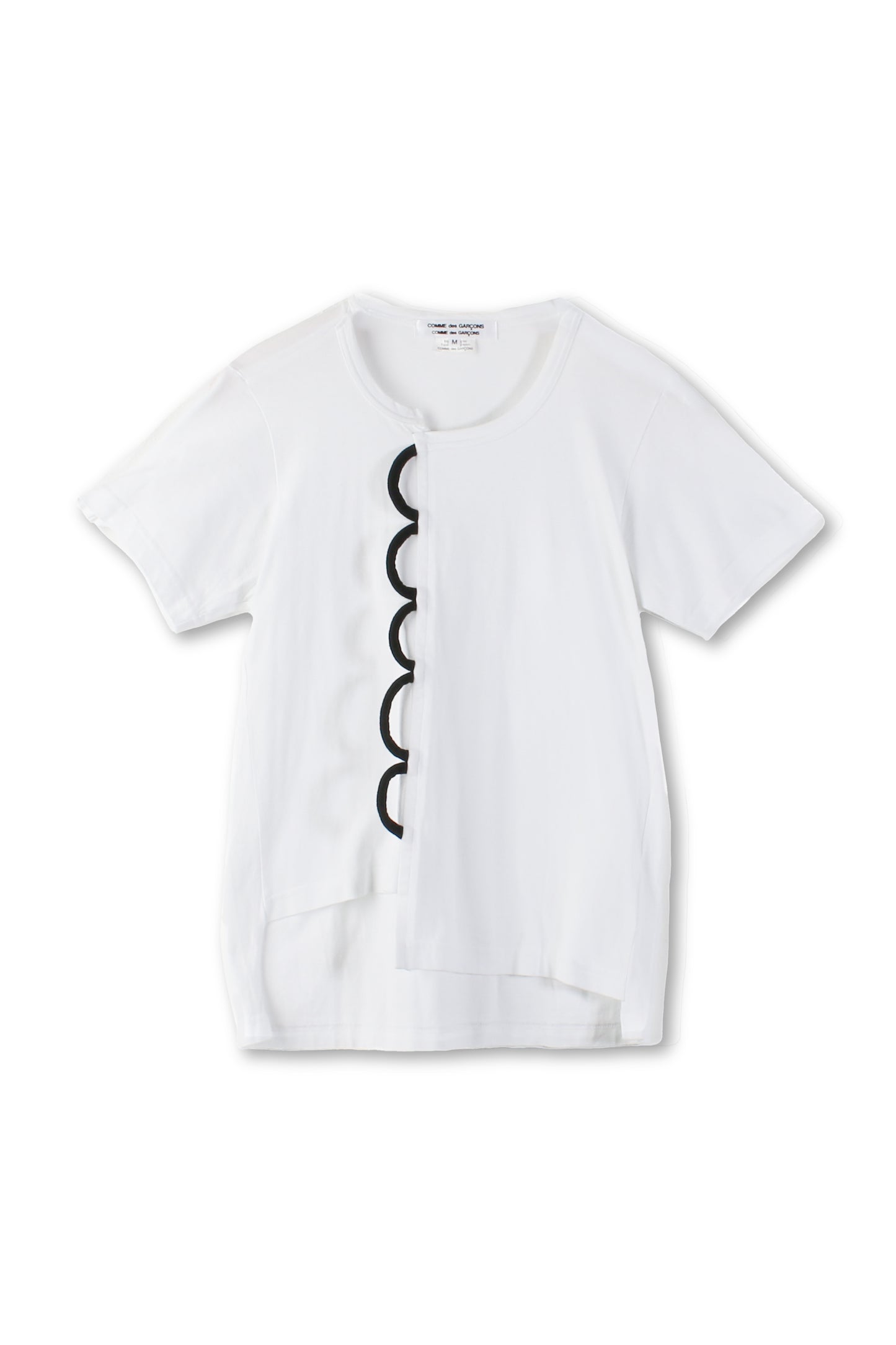 T-shirt bianca ricamata Comme Des Garcons 