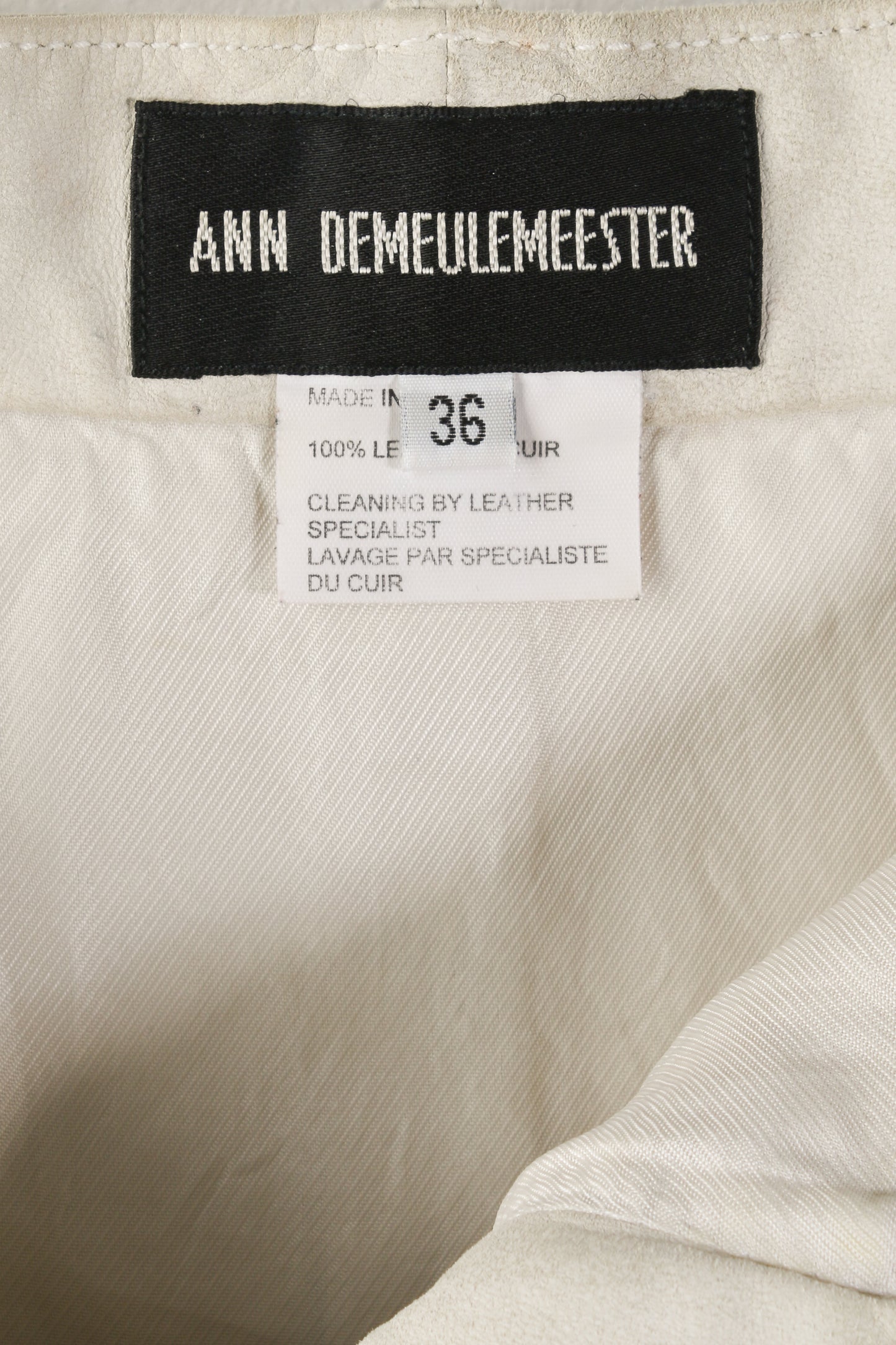 Minigonna Ann Demeulemeester in pelle scamosciata 