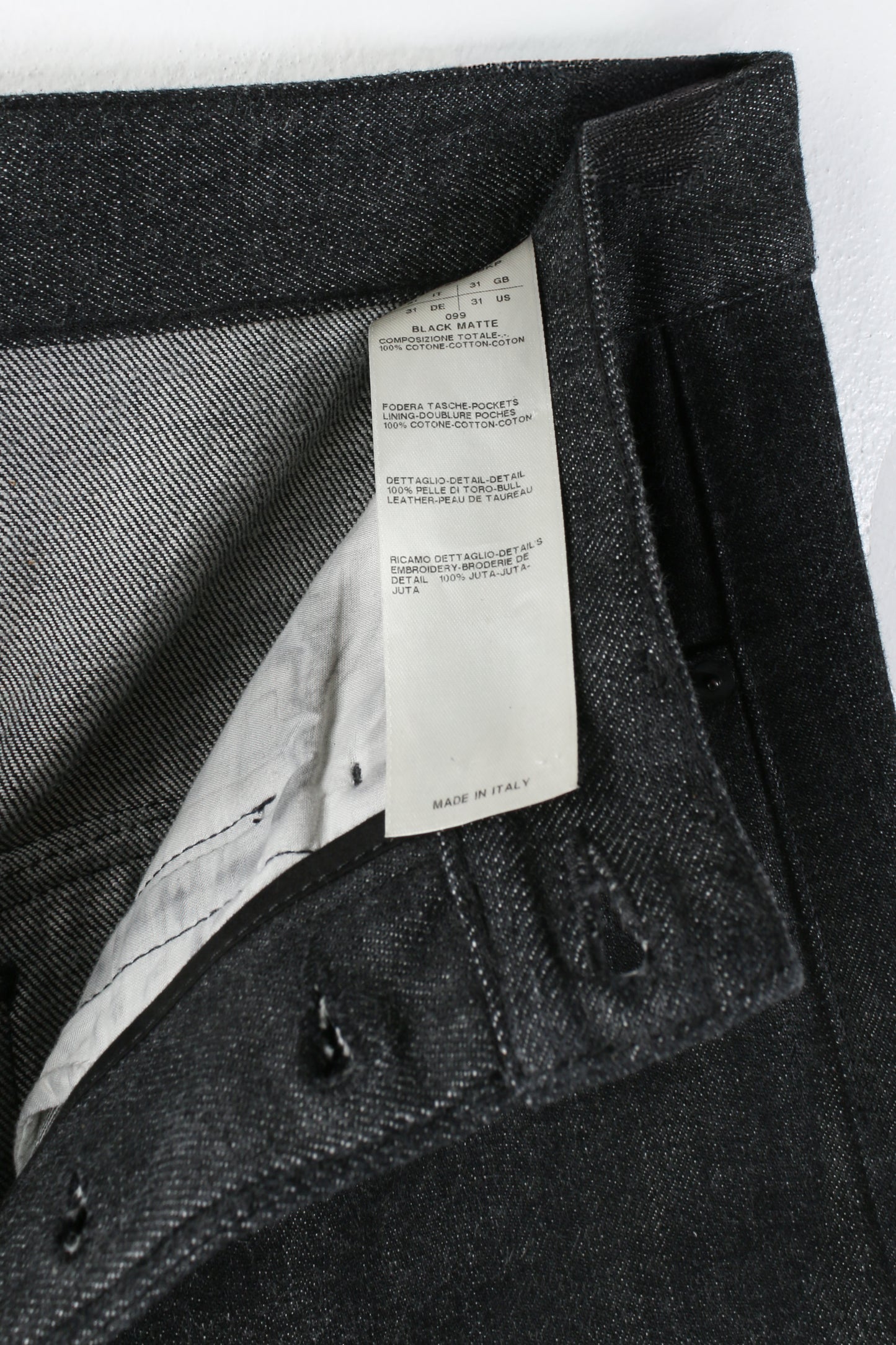 Men's Rick Owens Black Matte Jeans