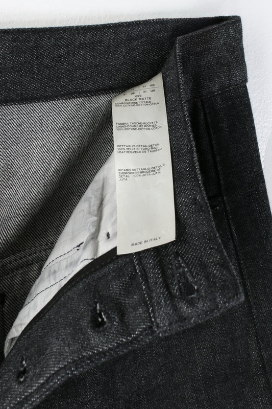 Men's Rick Owens Black Matte Jeans