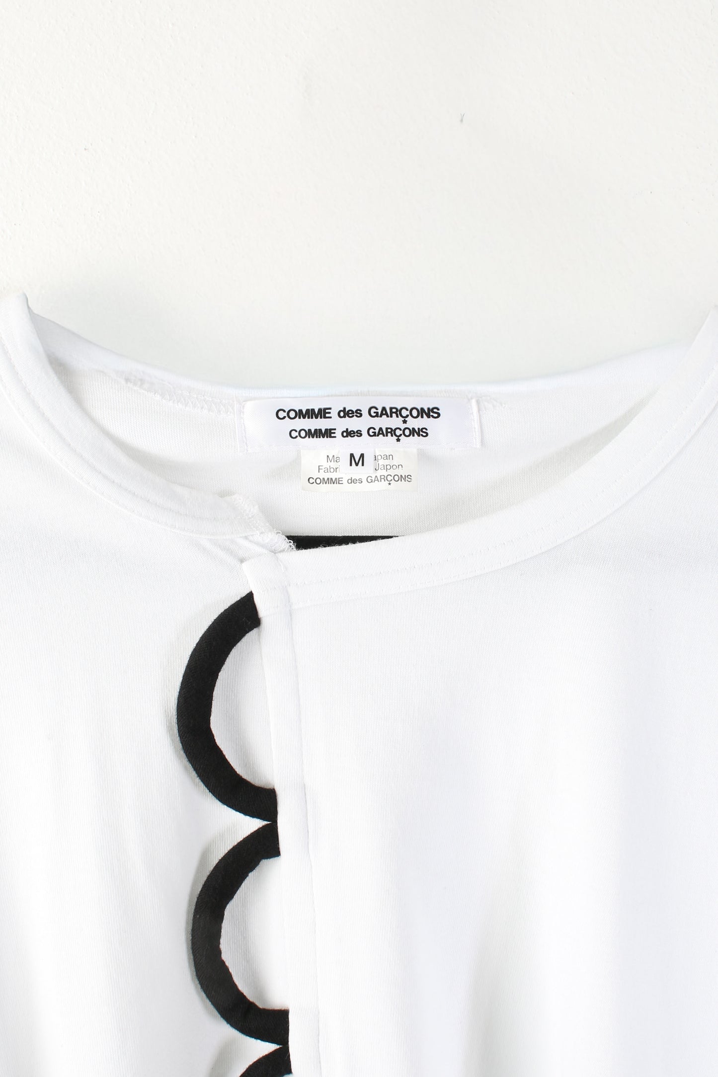 T-shirt bianca ricamata Comme Des Garcons 