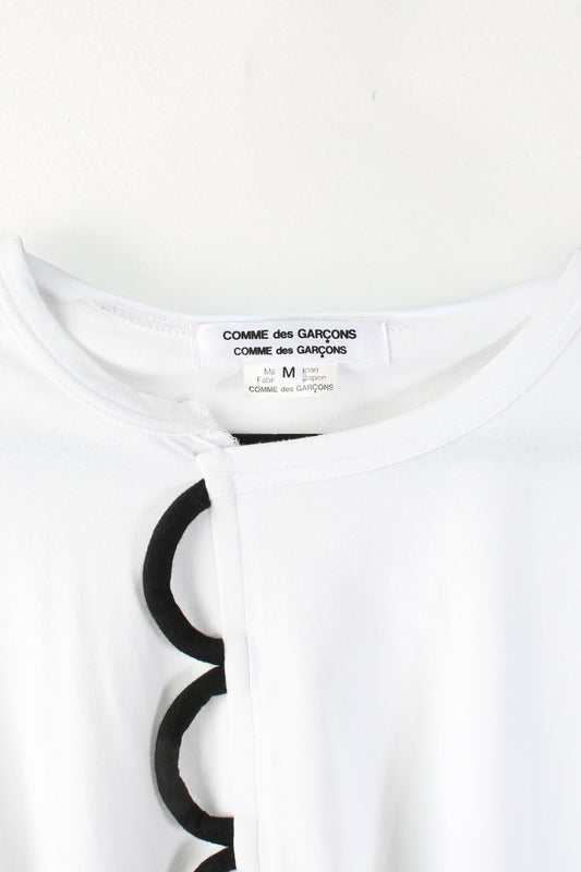 T-shirt bianca ricamata Comme Des Garcons 