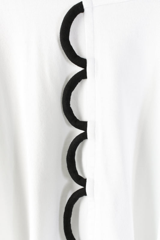 T-shirt bianca ricamata Comme Des Garcons 