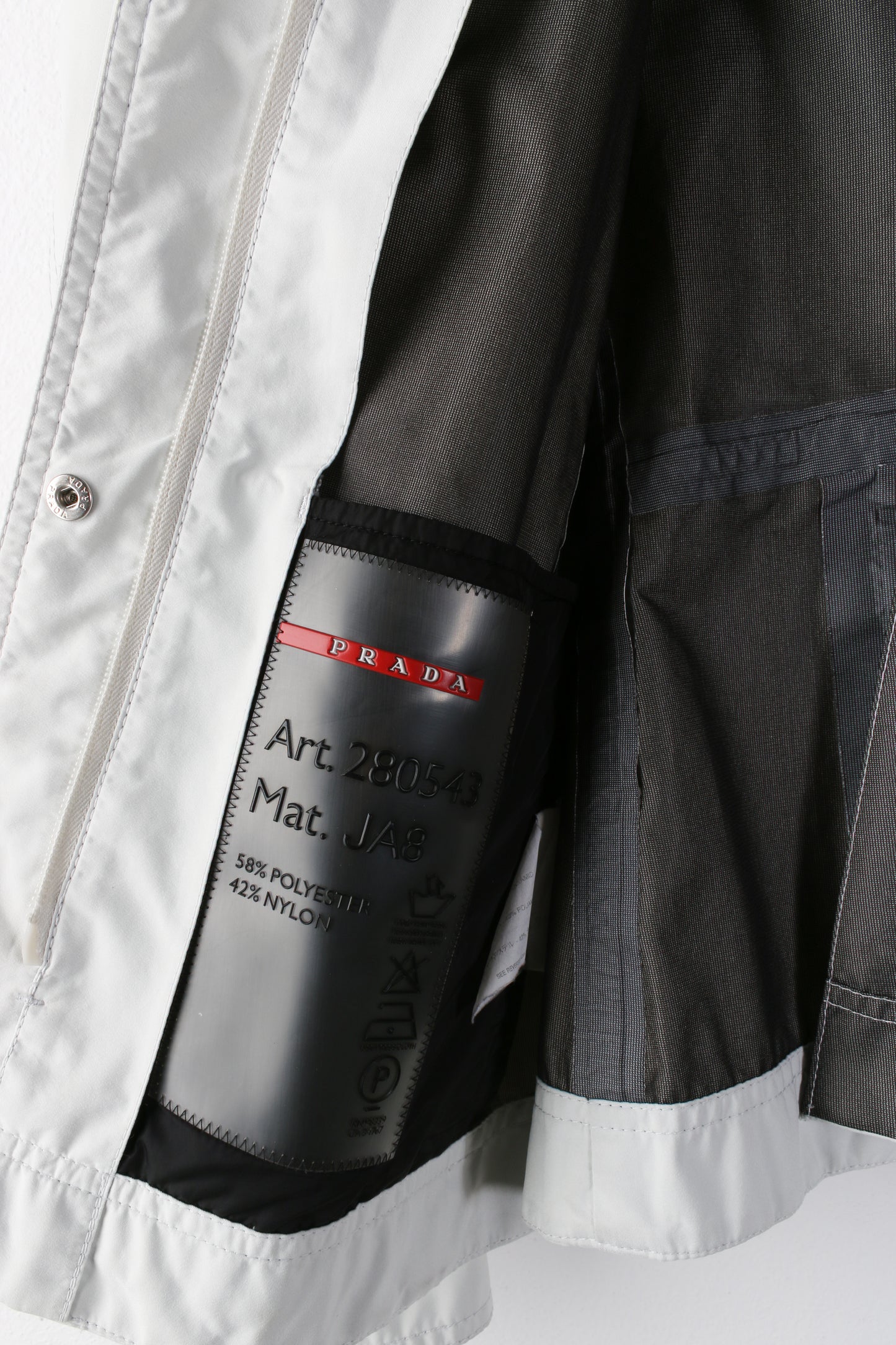Prada Linea Rossa White Nylon Jacket