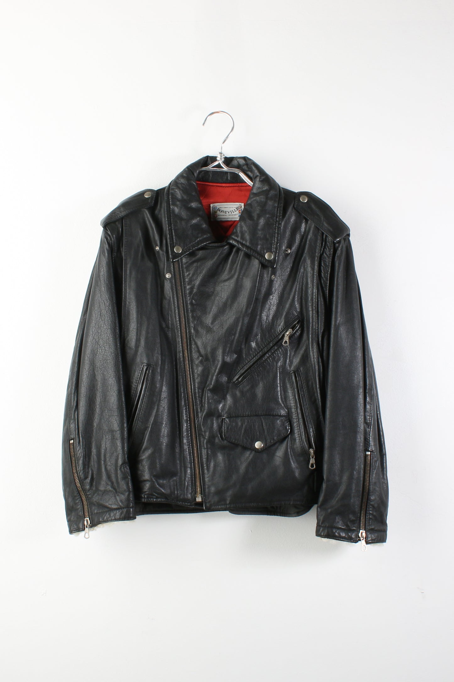Giacca in pelle nera Boneville 