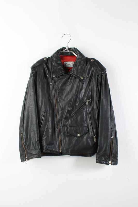 Giacca in pelle nera Boneville 