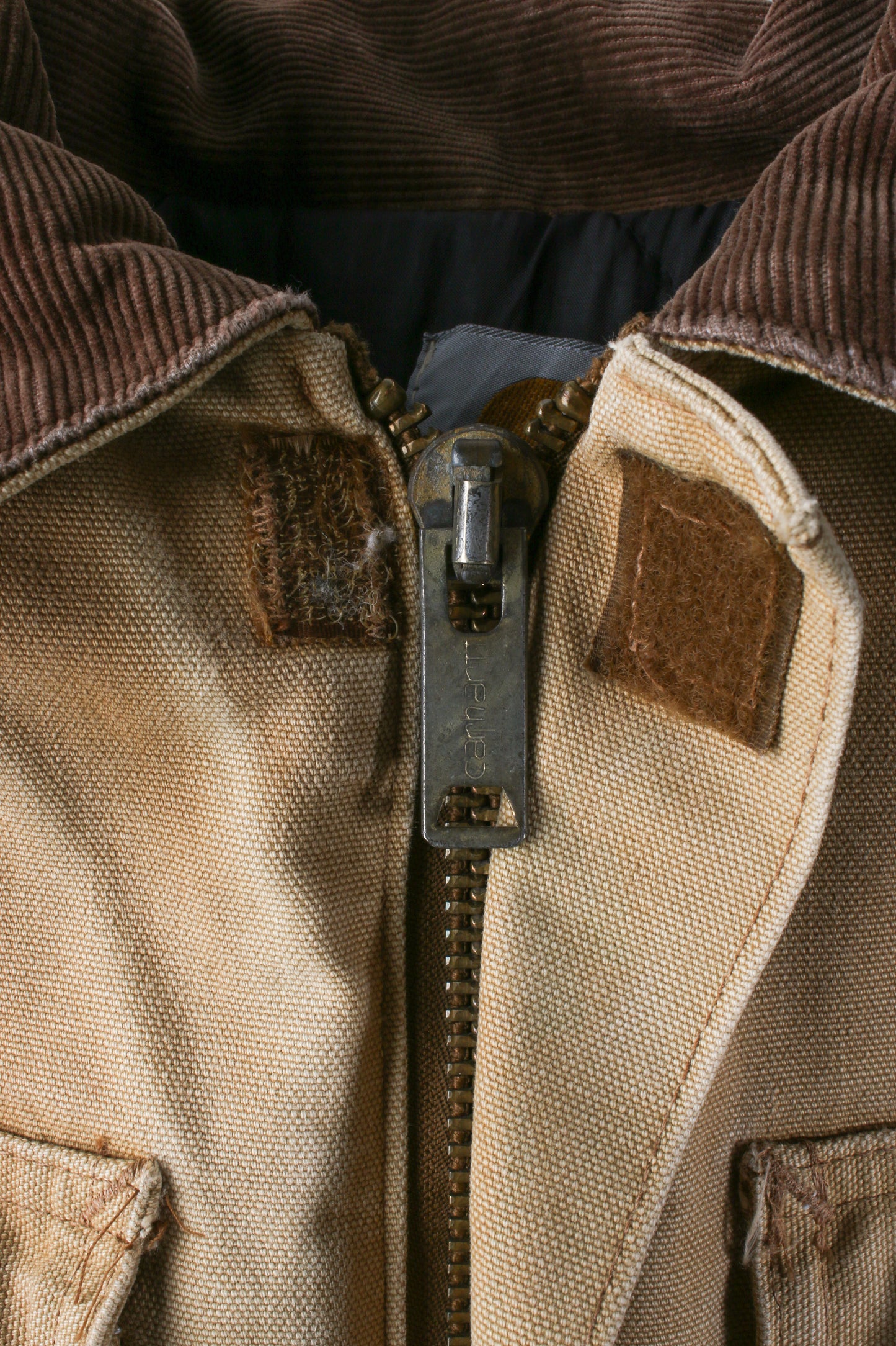 Carhartt quilted jacket with corduroy collar