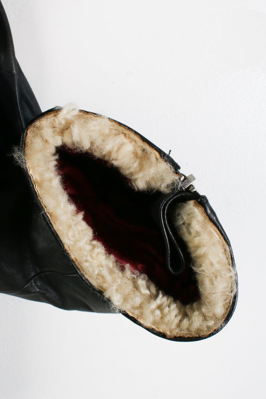 Giacca in pelle nera Boneville 