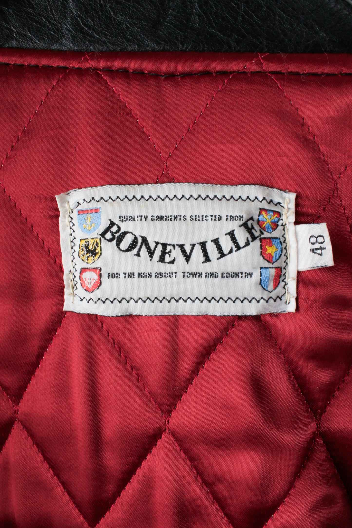 Giacca in pelle nera Boneville 