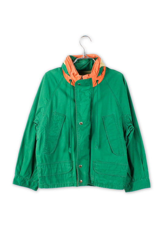 Giacca Rifle in cotone verde e arancione