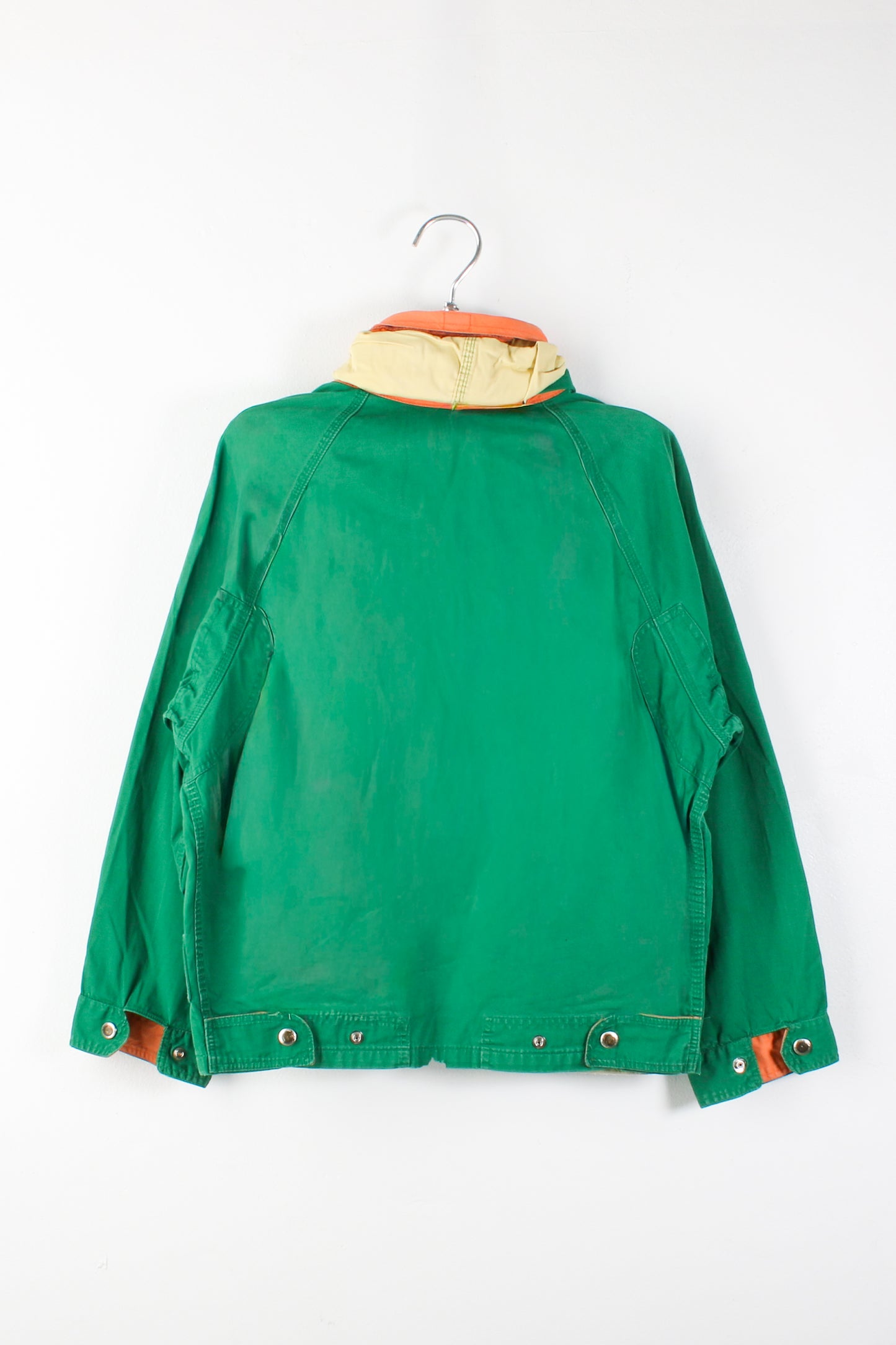 Giacca Rifle in cotone verde e arancione