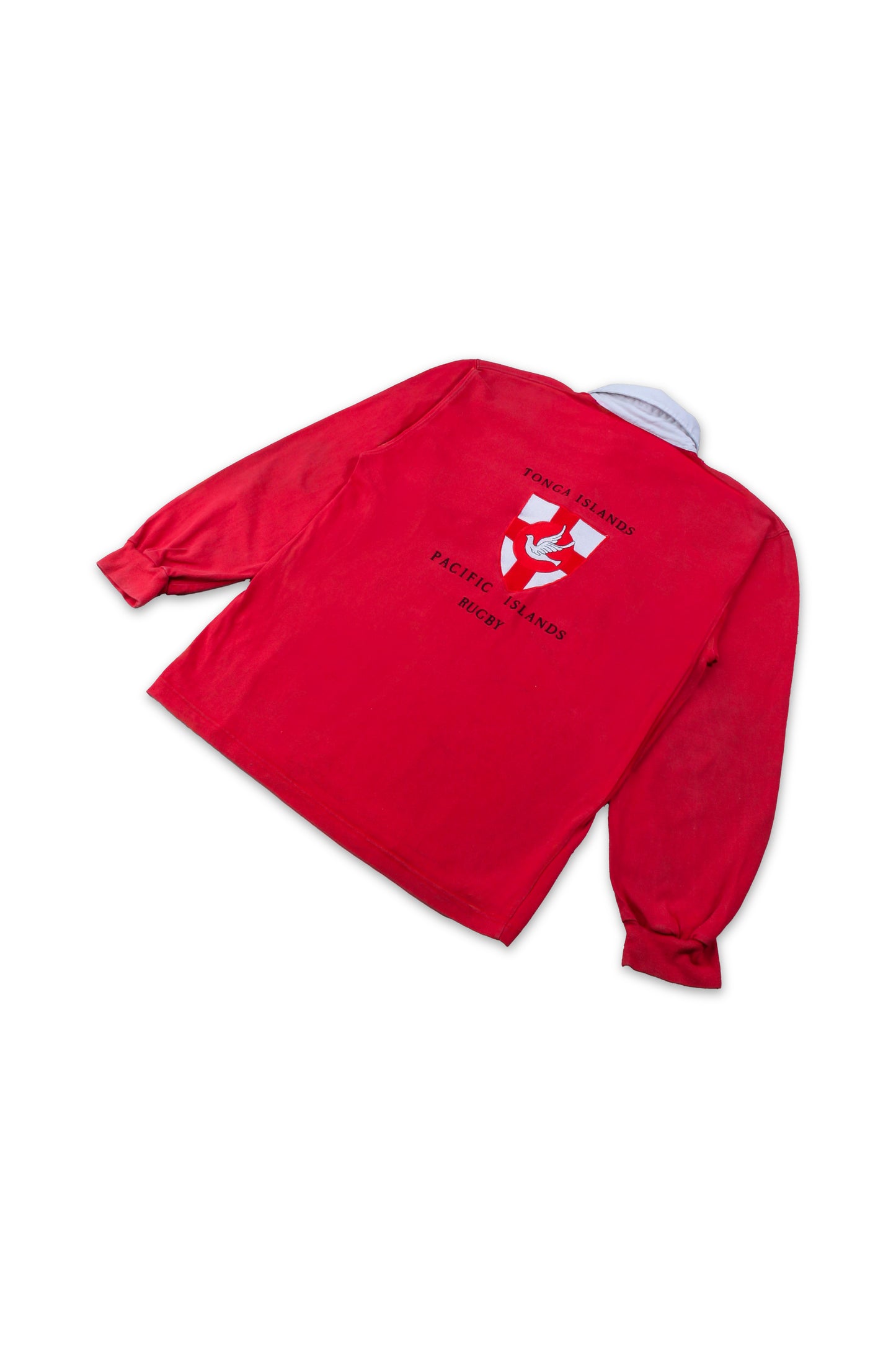 Vintage Tonga Islands Red Rugby Polo