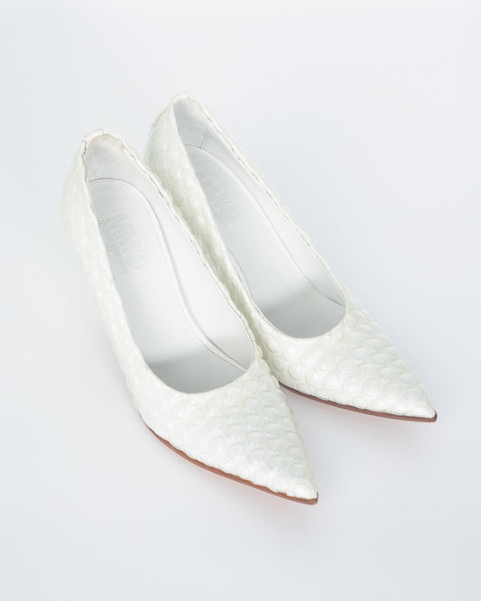 MM6 Pluriball White Heels