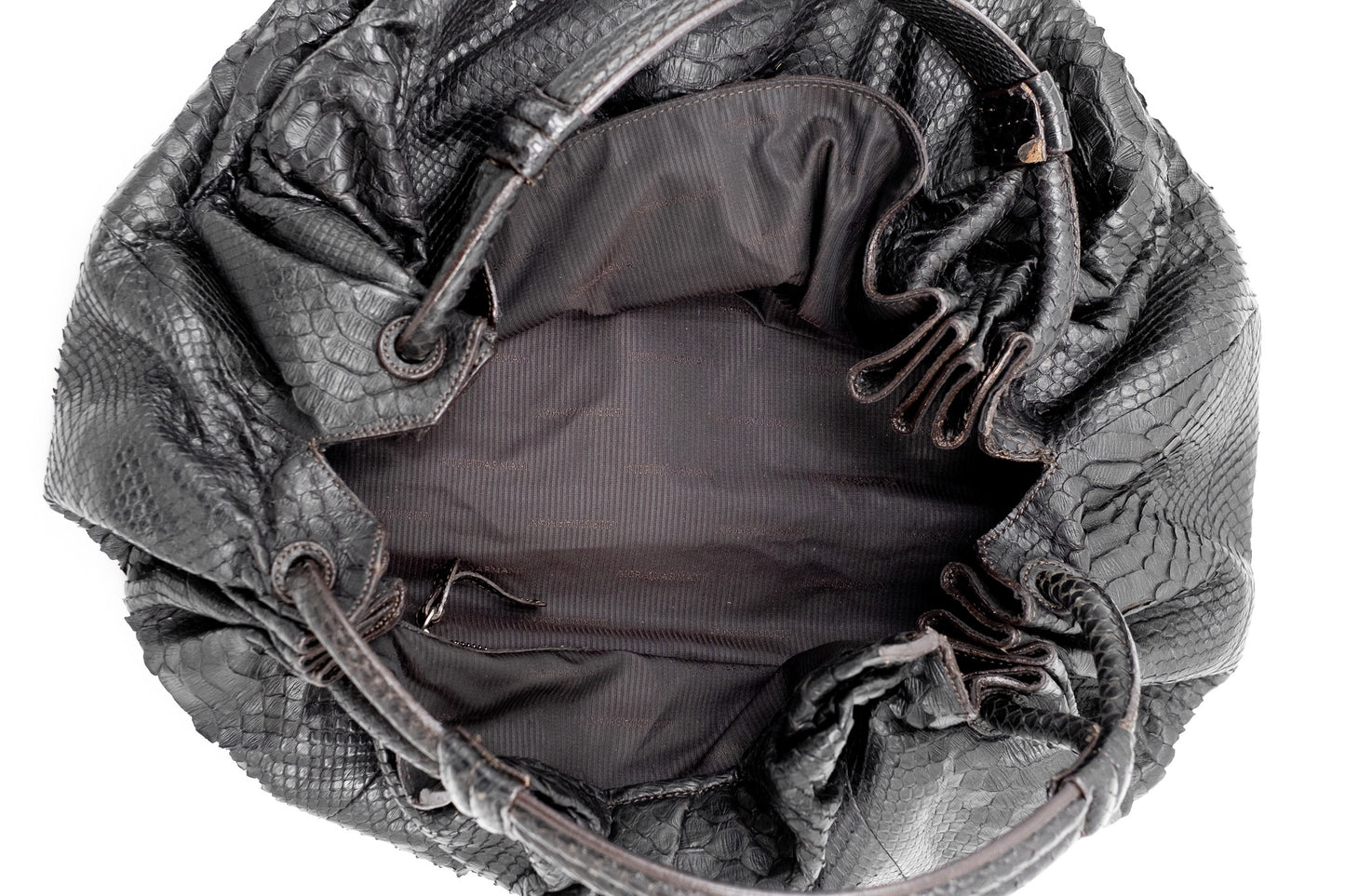 Giorgio Armani Python Leather Handbag