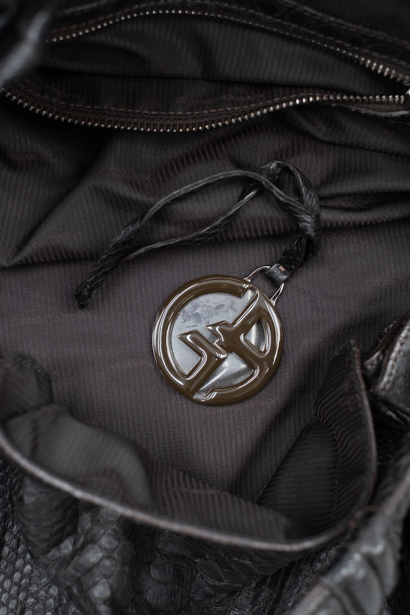 Giorgio Armani Python Leather Handbag