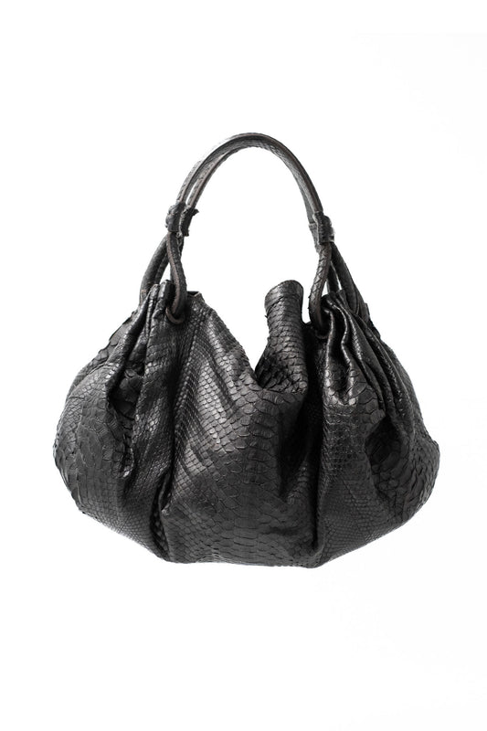 Borsa a mano in pitone Giorgio Armani