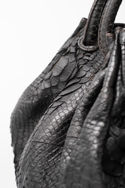 Giorgio Armani Python Leather Handbag
