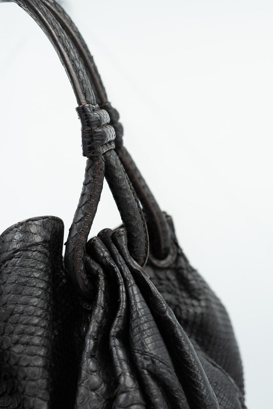 Giorgio Armani Python Leather Handbag