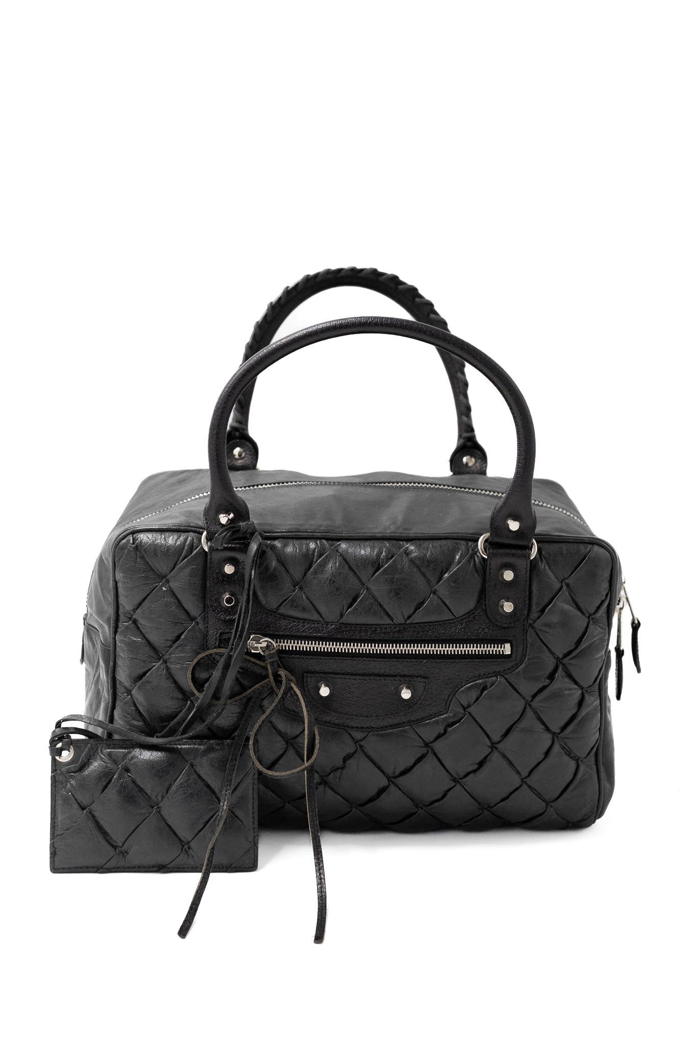 Borsa a mano in pelle trapuntata Matelassé Balenciaga nera