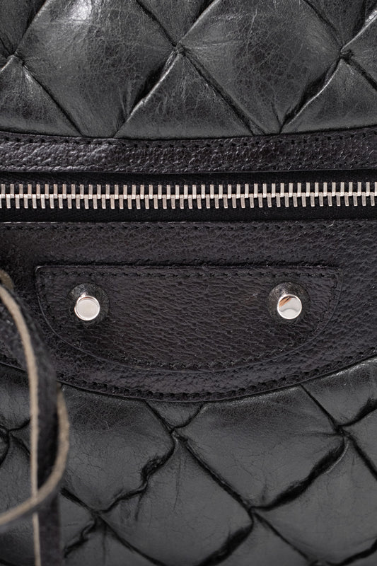 Borsa a mano in pelle trapuntata Matelassé Balenciaga nera