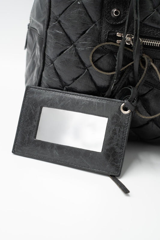Borsa a mano in pelle trapuntata Matelassé Balenciaga nera