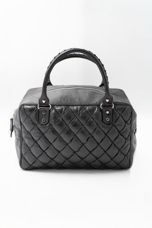 Borsa a mano in pelle trapuntata Matelassé Balenciaga nera