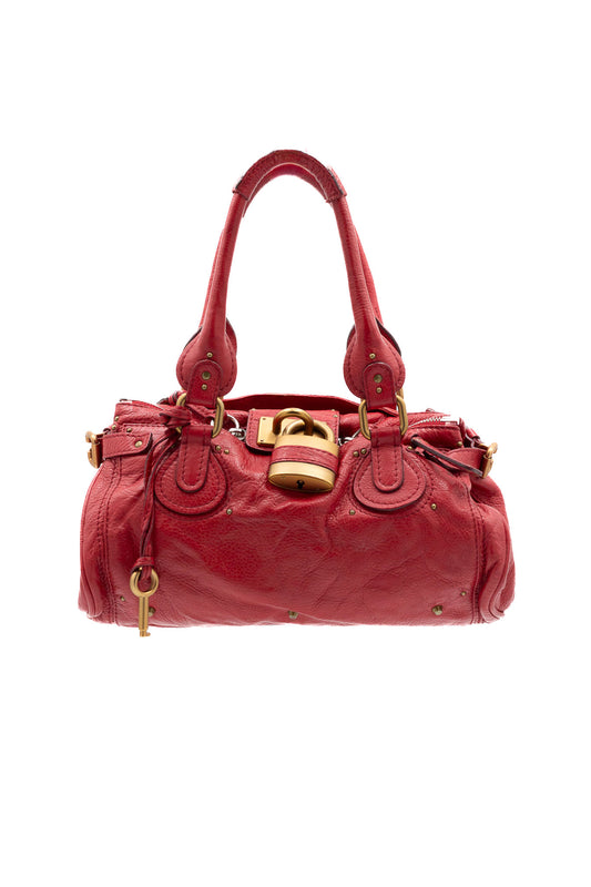 Chloé Paddington Medium in Red Leather