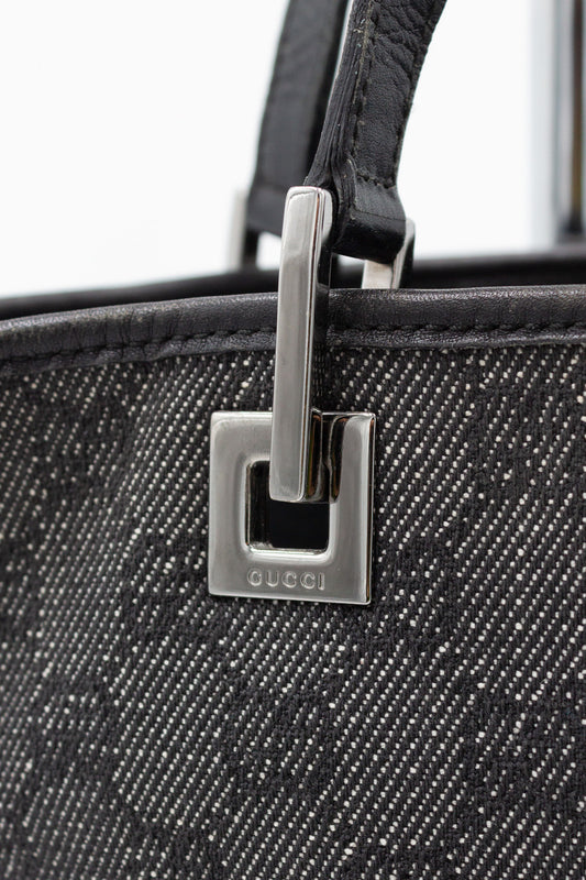 Gucci Tote GG Denim Nero — Tom Ford Era
