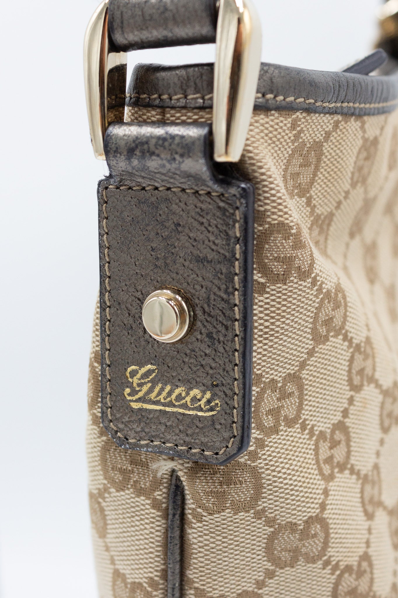 Gucci Monogram Canvas Shoulder Bag