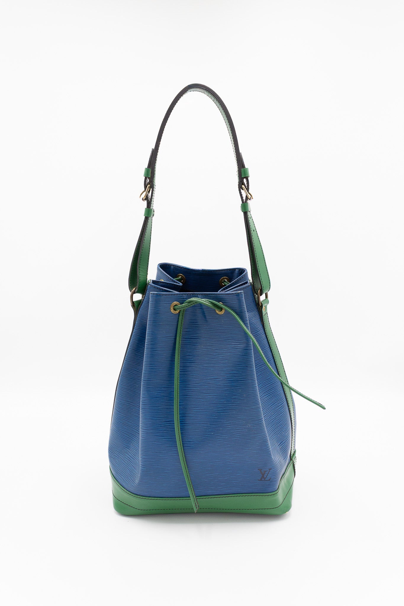 Louis Vuitton Noé Blue and Green Epi Leather Bucket Bag