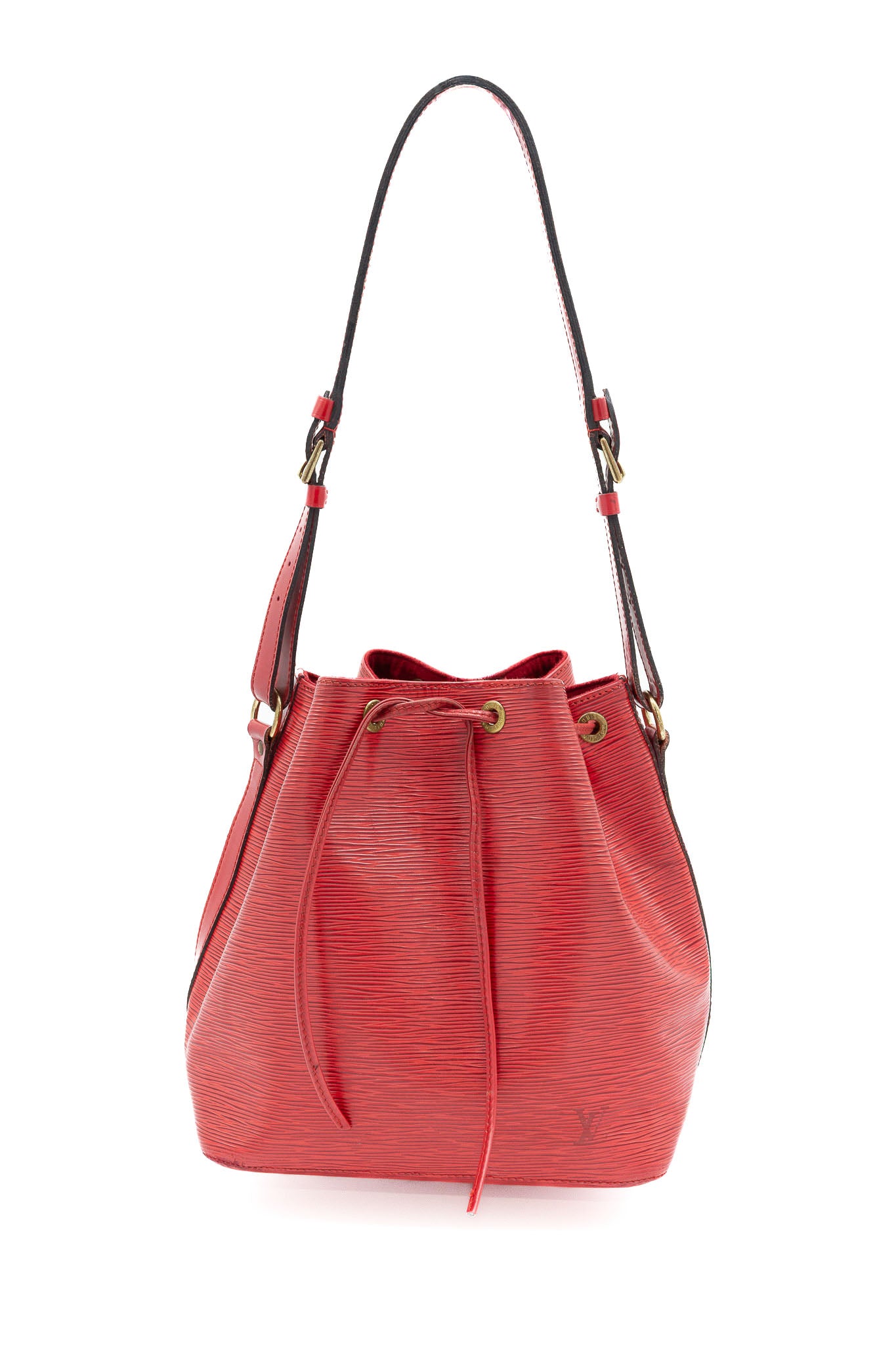 Borsa a secchiello Louis Vuitton Noé in pelle Epi rossa