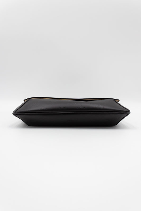 Louis Vuitton Black Monogram Leather Shoulder Bag