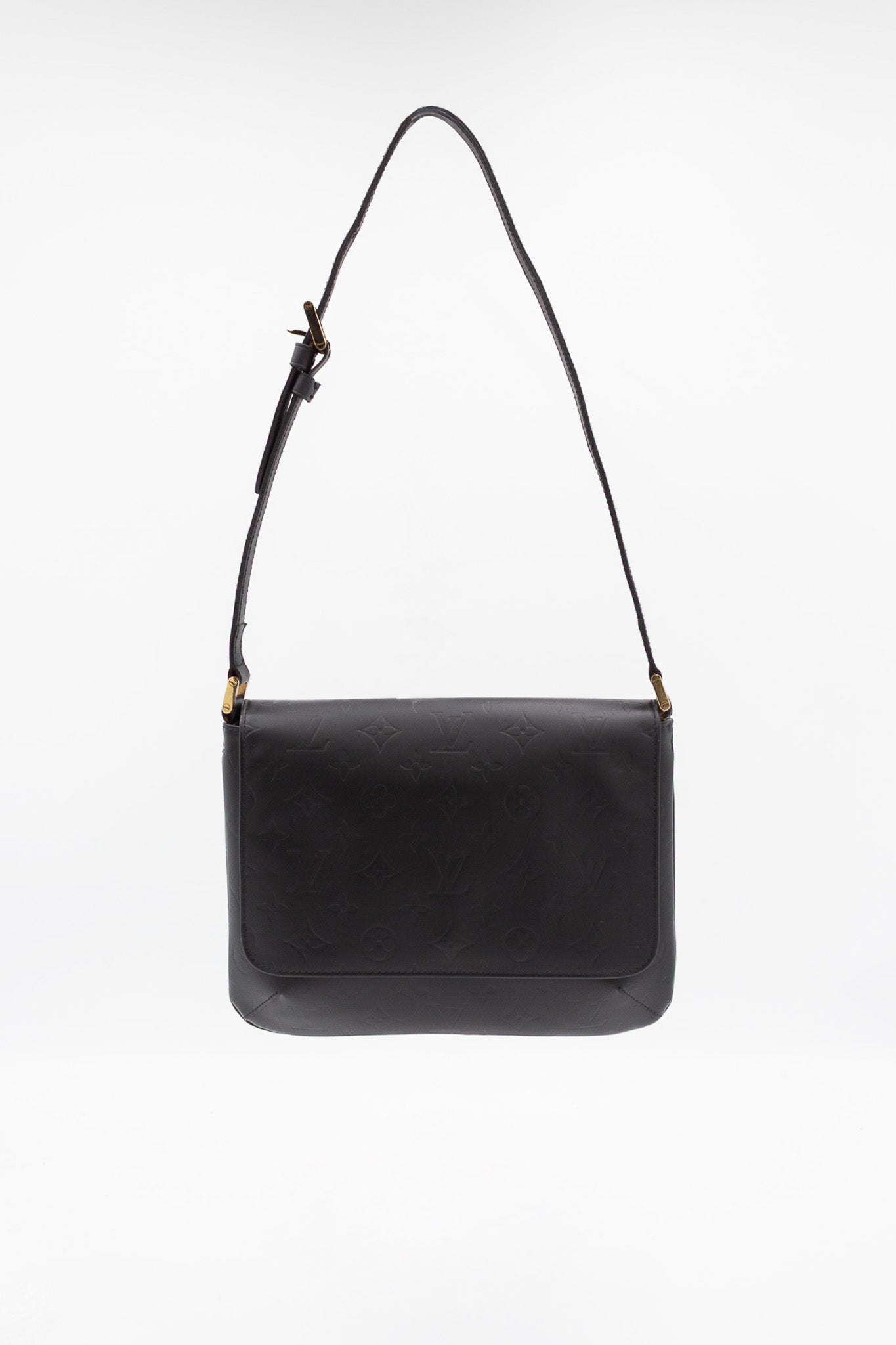 Louis Vuitton Black Monogram Leather Shoulder Bag