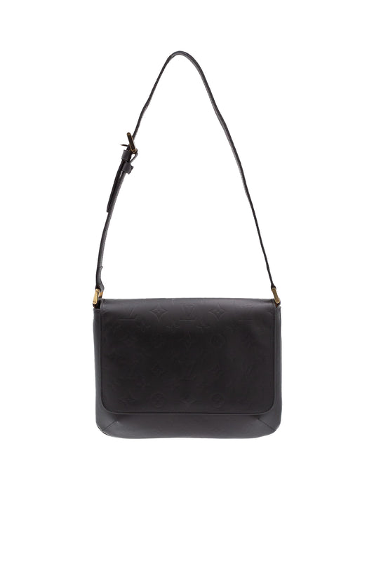 Borsa a tracolla in pelle monogram nera Louis Vuitton