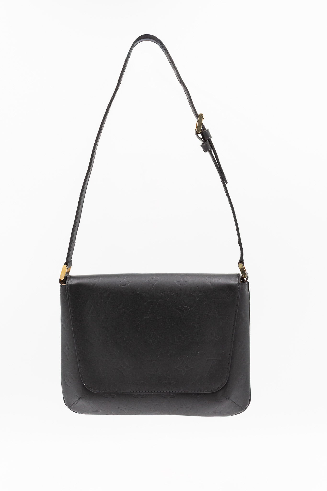 Louis Vuitton Black Monogram Leather Shoulder Bag