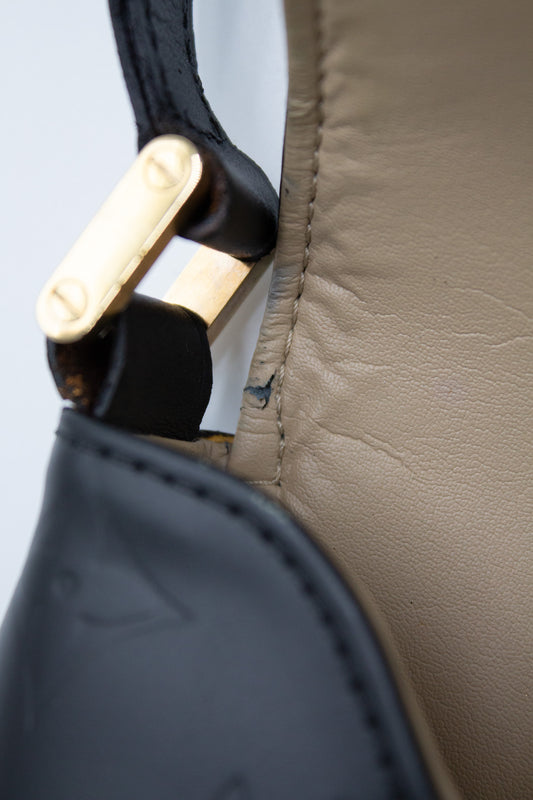 Louis Vuitton Black Monogram Leather Shoulder Bag