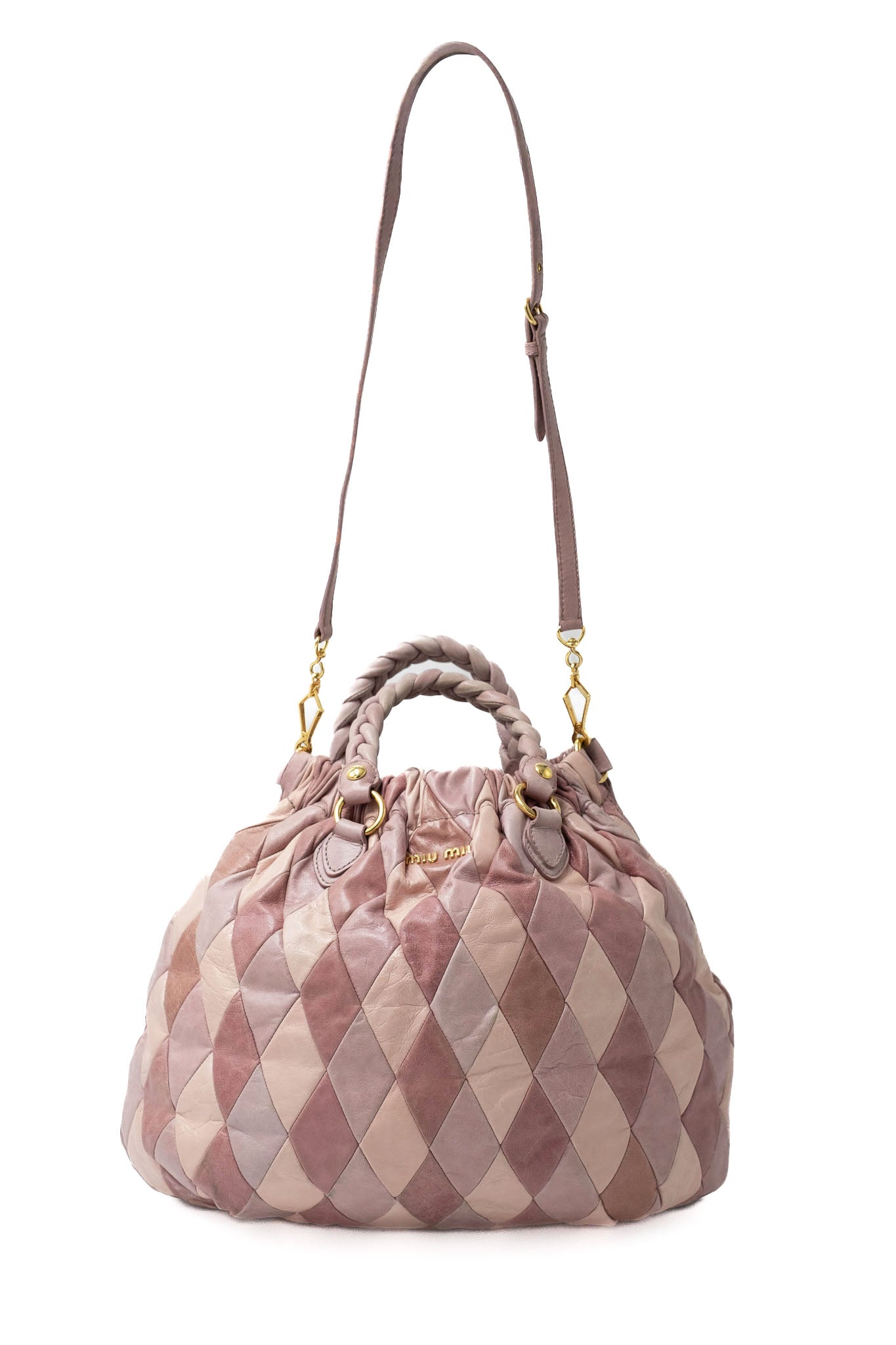 Borsa in pelle patchwork Miu Miu