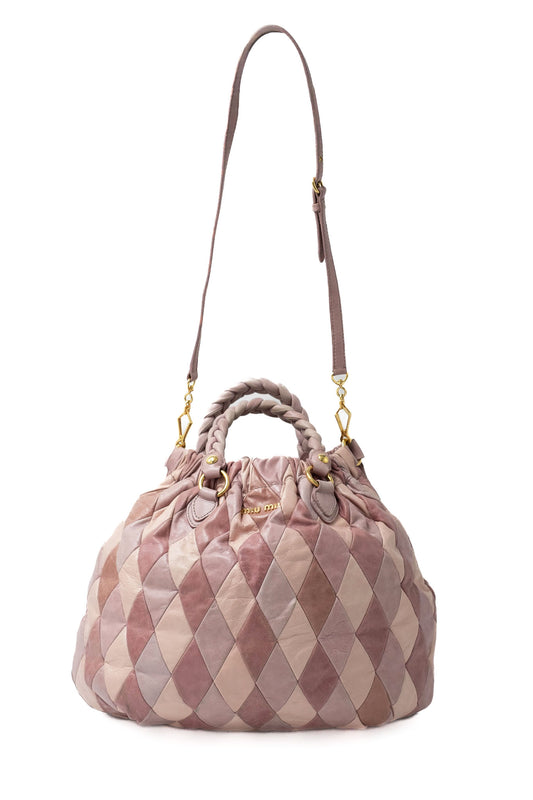 Borsa in pelle patchwork Miu Miu
