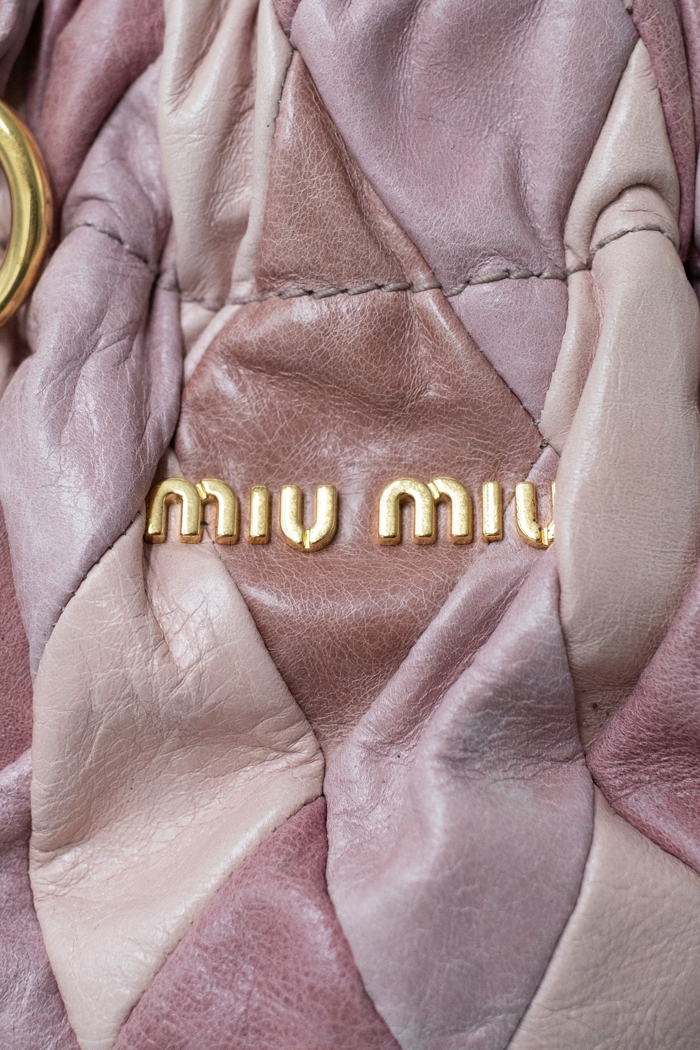 Borsa in pelle patchwork Miu Miu