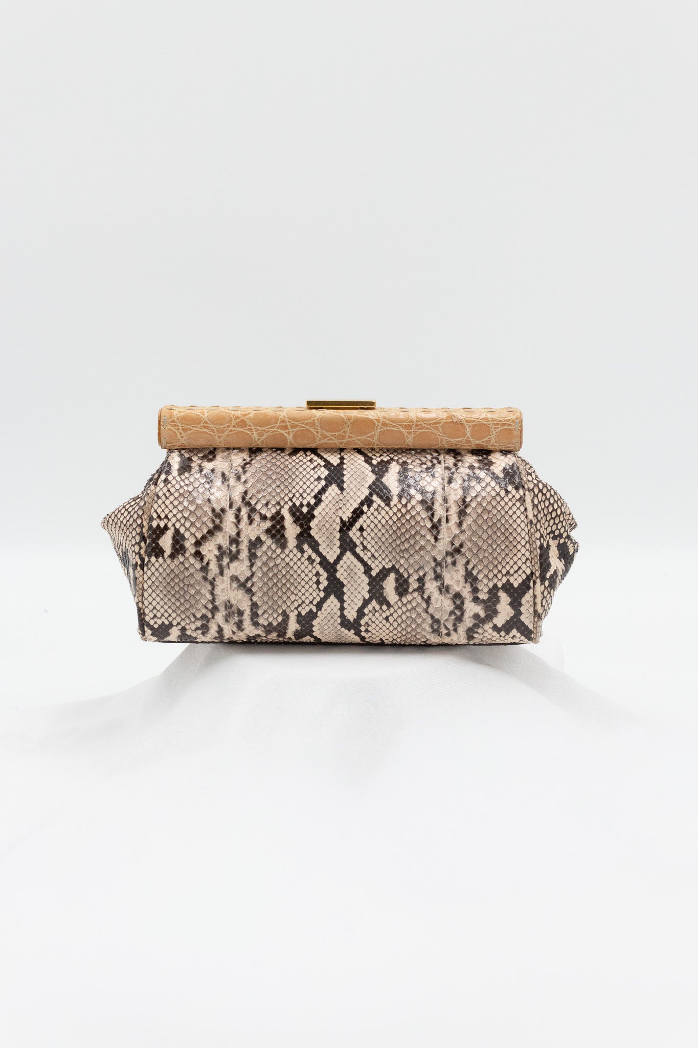 Prada Python Leather Clutch